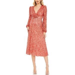 Mac Duggal Coral Sequin Maxi Dress